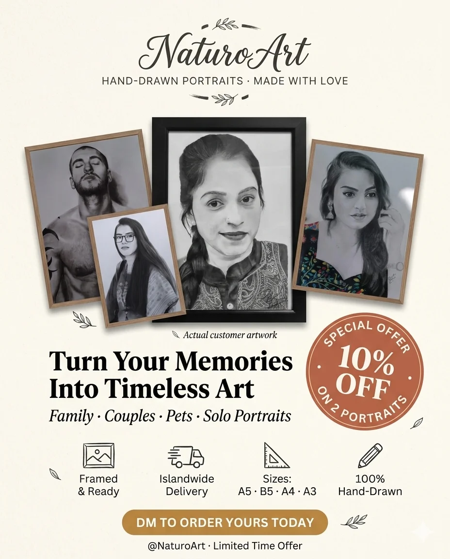 NaturoArt — pencil portrait artist at work